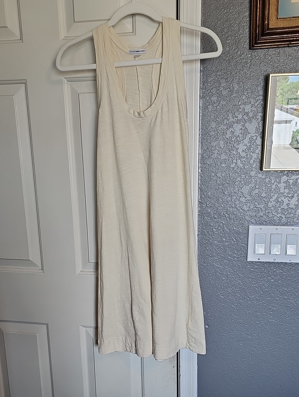 James Perse Cream Tank Top Sleeveless Dress